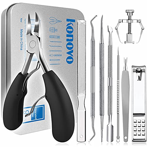 Ingrown Toenail Tool Kit 9 Pcs, Toe Nail Clippers for Adult and Seniors, Larg...
