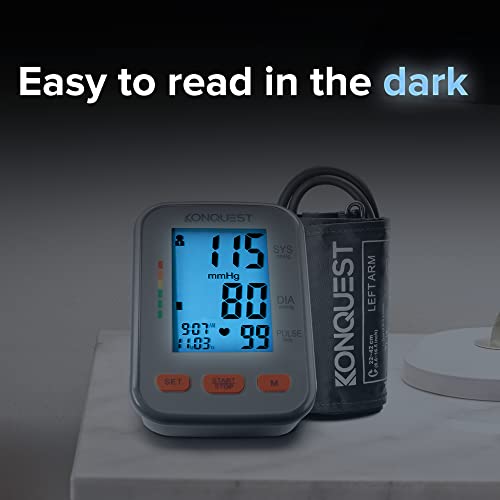 Konquest KBP-2704A Automatic Upper Arm Blood Pressure Monitor - Adjustable Cu...