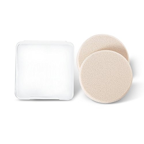 KOOBA 2pcs Round Makeup Sponges with 1 Travel Case, Beauty Face Primer Compac...