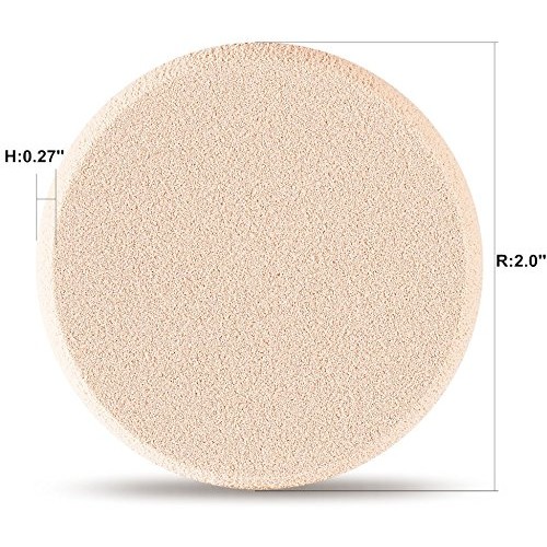 KOOBA 2pcs Round Makeup Sponges with 1 Travel Case, Beauty Face Primer Compac...