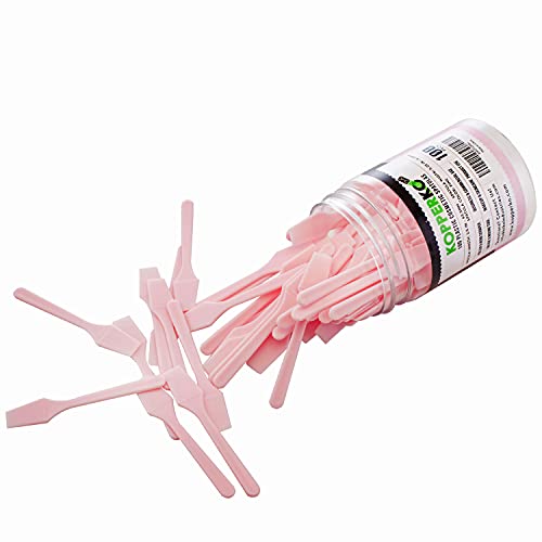 Kopperko 100 Pack 2.5 Inch Cosmetic Spatulas - Small Plastic Spatula for Cosm...
