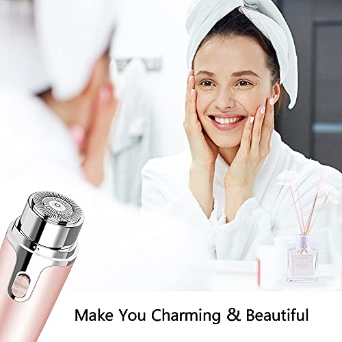 Facial Hair Removal for Women, Ladides Electric Painless Face Shaver, Waterpr...