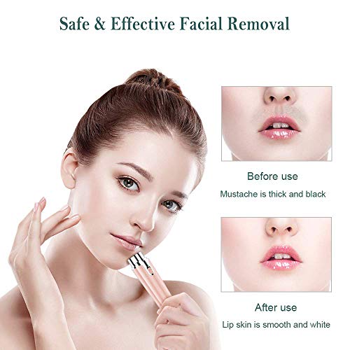 Facial Hair Removal for Women, Ladides Electric Painless Face Shaver, Waterpr...