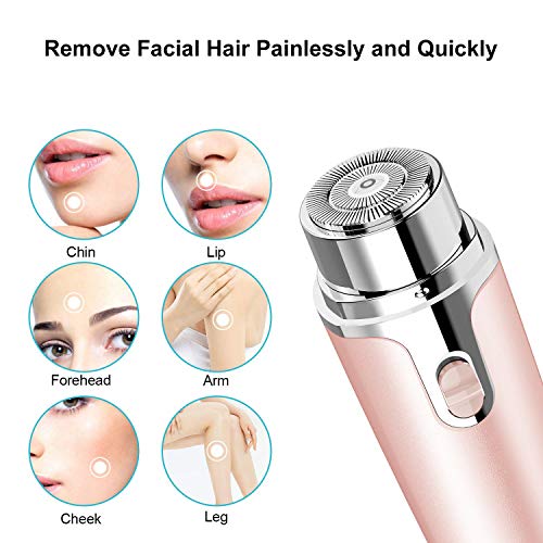 Facial Hair Removal for Women, Ladides Electric Painless Face Shaver, Waterpr...