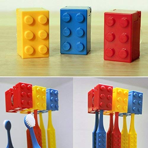 3pcs Brick Design Toothbrush Case Cover Holder Set for Office, Travel, Home f...