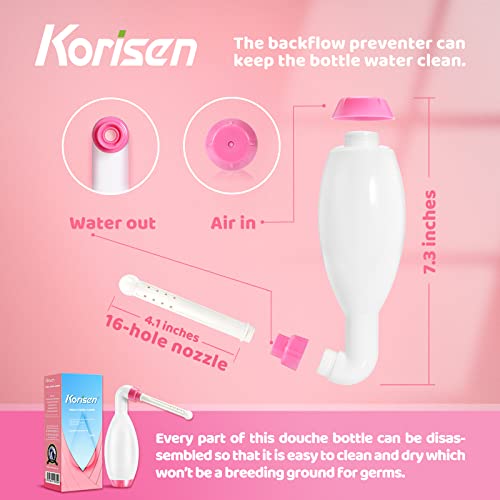 Korisen Multi-Functional Douche Bottle for Women,Reusable,Upside Down Peri Bo...