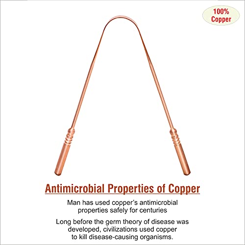 Kosha Ayurveda Copper Tongue Scraper Cleaner | Perfect Surgical Tongue Scrape...