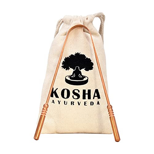 Kosha Ayurveda Copper Tongue Scraper Cleaner | Perfect Surgical Tongue Scrape...