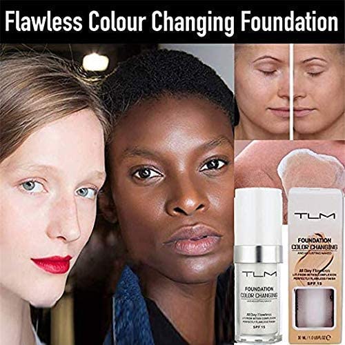 30ml TLM Color Changing Foundation Liquid Base Makeup Change To Your Skin Ton...
