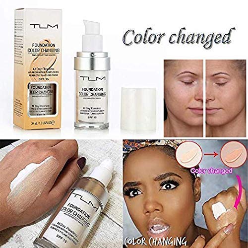 30ml TLM Color Changing Foundation Liquid Base Makeup Change To Your Skin Ton...