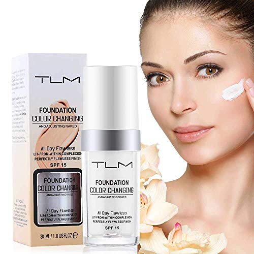 30ml TLM Color Changing Foundation Liquid Base Makeup Change To Your Skin Ton...