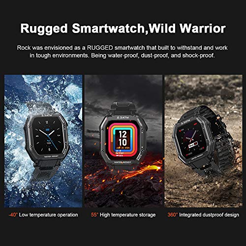 KOSPET Rugged Smart Watch for Men, 3ATM Waterproof Fitness Tracker with Blood...