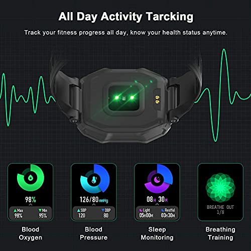 KOSPET Rugged Smart Watch for Men, 3ATM Waterproof Fitness Tracker with Blood...