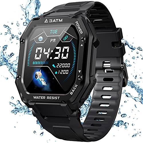KOSPET Rugged Smart Watch for Men, 3ATM Waterproof Fitness Tracker with Blood...