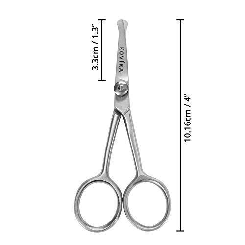 Kovira Precision Nose Hair Scissors with Adjustable Tension Screw - 10.16cm/4...