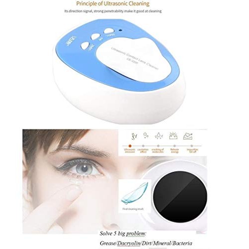 Kowellsonic CE-3200 Mini Ultrasonic Contact Lens Cleaner Kit Daily Care Fast ...