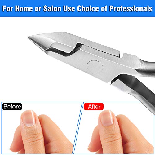 Cuticle Nippers and Cuticle Pusher Manicure Tools Set - Professional Stainles...