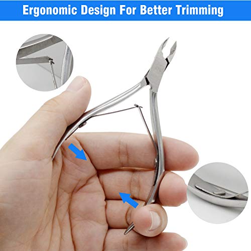 Cuticle Trimmer Cuticle Nippers,Professional Stainless Steel Cuticle Cutter C...