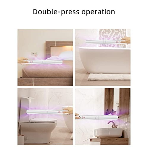 UV Light Sanitizer Wand, Portable UVC Light Disinfector UV Wand for Smartphon...