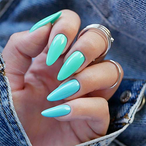 KRISNICE Holiday Gel Nail Polish Set 6 Colors Teal Blue Olive Turquoise Summe...