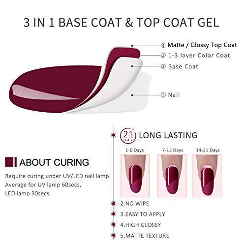 KRISNICE Holiday Gel Nail Polish Set 6 Colors Teal Blue Olive Turquoise Summe...