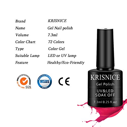 KRISNICE Holiday Gel Nail Polish Set 6 Colors Teal Blue Olive Turquoise Summe...