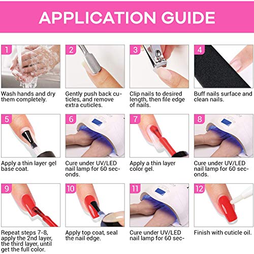 KRISNICE Holiday Gel Nail Polish Set 6 Colors Teal Blue Olive Turquoise Summe...