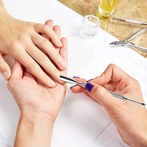 Cuticle Pusher Dual Sided - Sharp Edge Spoon Shaped Double Ended Cuticle Push...