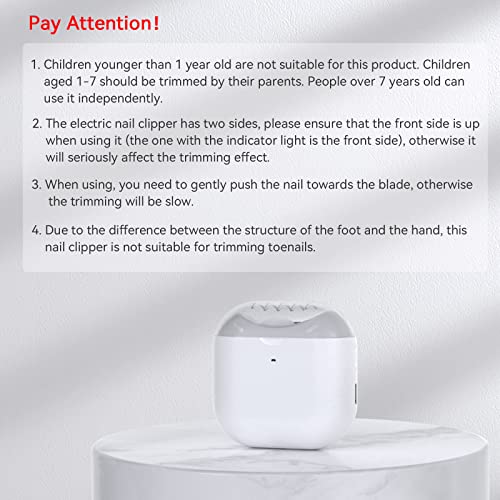 KRX Electric Nail Clipper, Fingernail Cutter and File 2 in 1 Design, Nail Scr...