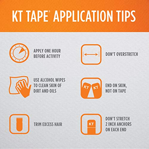 KT Tape Kt Tape Pro, Precut 10" Strip(20 Each), Blaze Orange (KTPRO-PreCut-Bl...