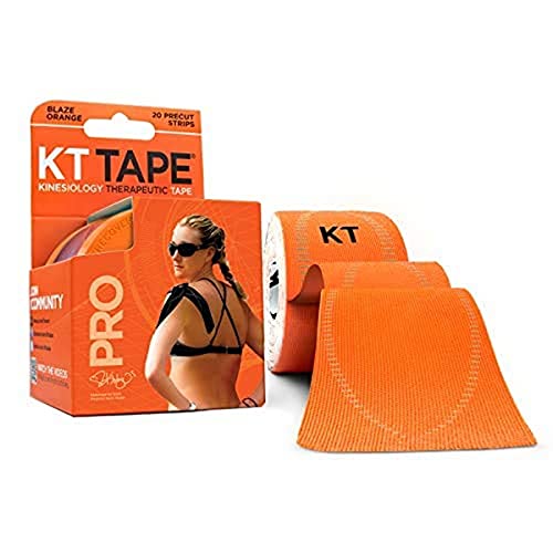 KT Tape Kt Tape Pro, Precut 10" Strip(20 Each), Blaze Orange (KTPRO-PreCut-Bl...