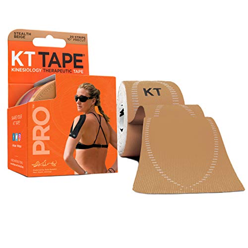 KT Tape Pro, Precut 10" Strip(20 Each), Stealth Beige Stealth Beige - Precut,...