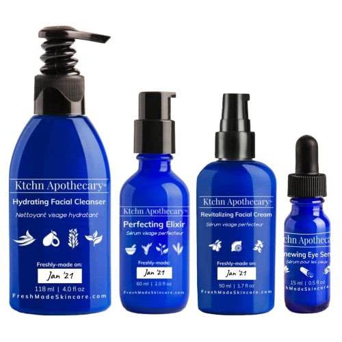 Ktchn Apothecary Fresh-Made Skincare, Natural Anti-Aging 4-Piece Facial Care ...