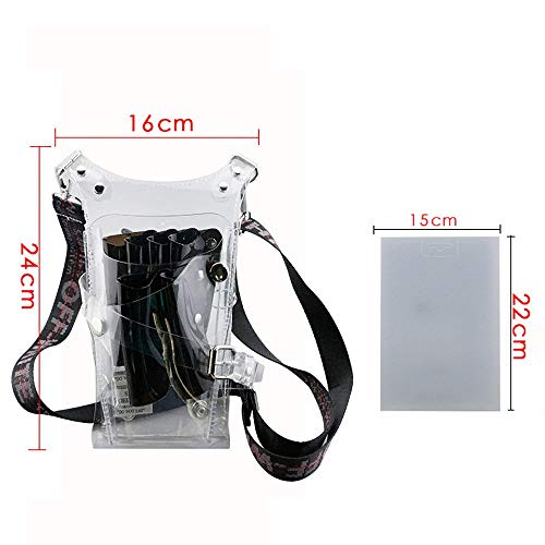 KTDZ Hairdressing Bag Transparent PVC Messenger Shoulder Bag Hair Stylist Cre...