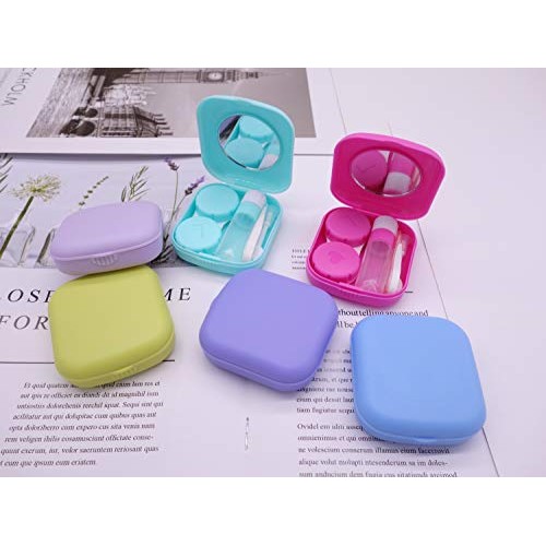 Kuanfine 6 Pack Contact Lens Case Kit Cute Travel Contact Case, All in One So...
