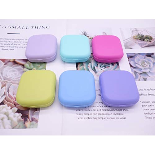 Kuanfine 6 Pack Contact Lens Case Kit Cute Travel Contact Case, All in One So...