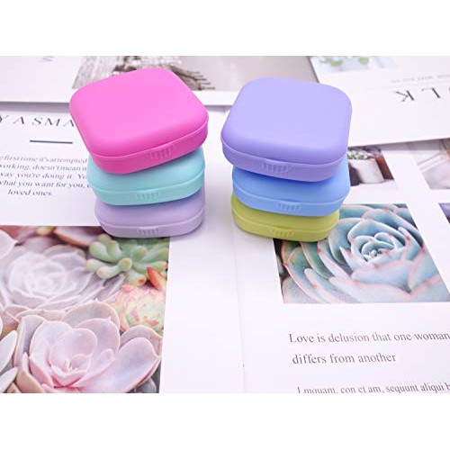 Kuanfine 6 Pack Contact Lens Case Kit Cute Travel Contact Case, All in One So...