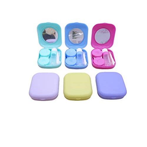 Kuanfine 6 Pack Contact Lens Case Kit Cute Travel Contact Case, All in One So...