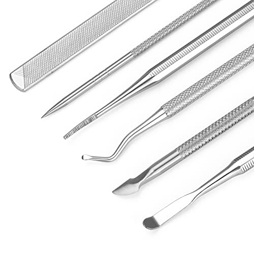 6-Pack Ingrown Toenail File And Lifters, Professional Surgical Stainless Stee...