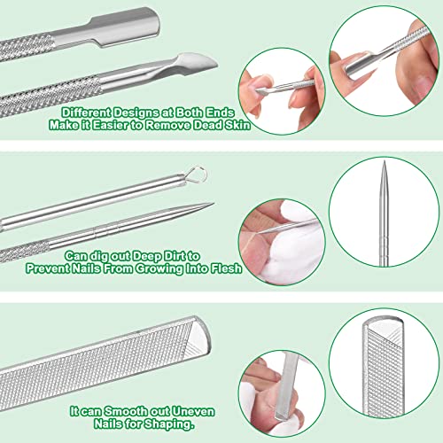6-Pack Ingrown Toenail File And Lifters, Professional Surgical Stainless Stee...