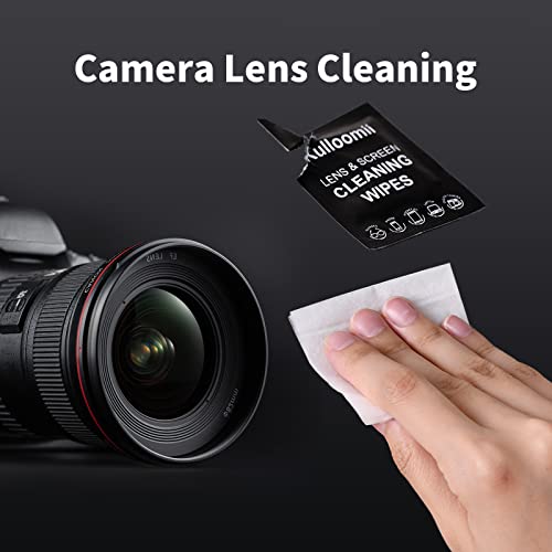 Lens Cleaning Wipes,Eyeglasses Cleaner Wipes,kulloomii 220PZ 6”x5” Pre-Moiste...