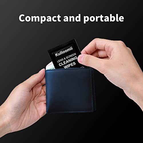 Lens Cleaning Wipes,Eyeglasses Cleaner Wipes,kulloomii 220PZ 6”x5” Pre-Moiste...