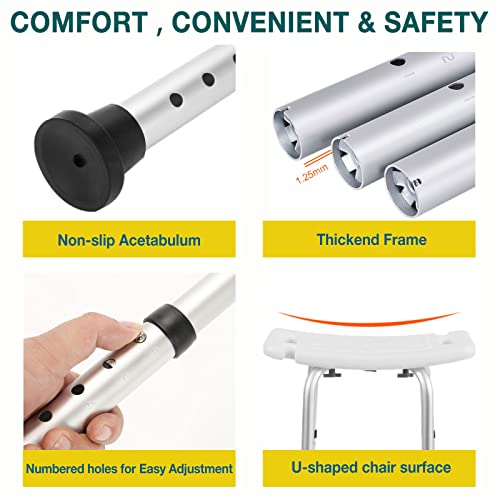 Kuloki Tool-Free Shower Chair for The Disabled and Elderly,SPA and Bathtub Se...