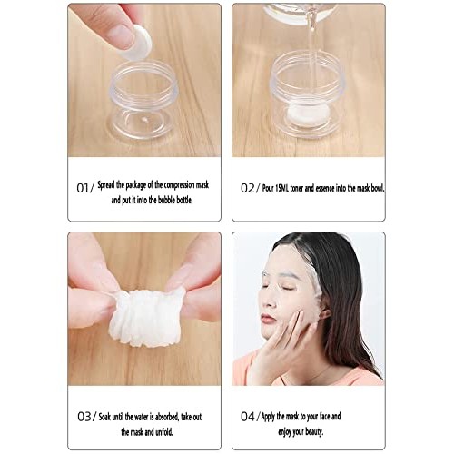 100 Pieces Compressed Facial Mask Natural Disposable Facial Mask DIY Skin Car...