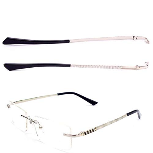 1 Pair Men Women Silver Rimless Eyeglass Temple Arm Glasses Frame Repair Eyew...