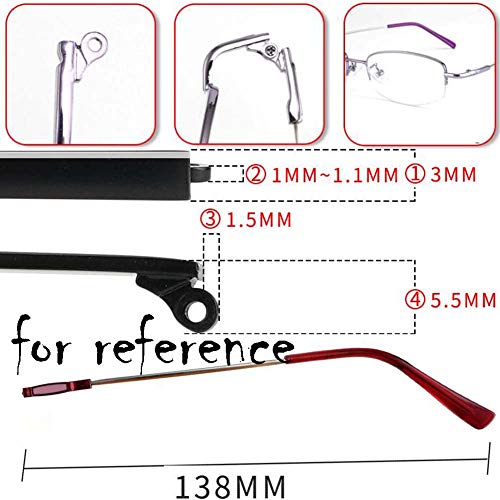1 Pair Metal Glasses Temple Arm Replacement Eyeglasses Temple Arm Eyewear Acc...