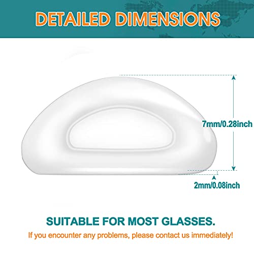 12 Pairs Eyeglass Nose Pads, Transparent Anti-Slip Nosepads, Stick on Anti-Sl...