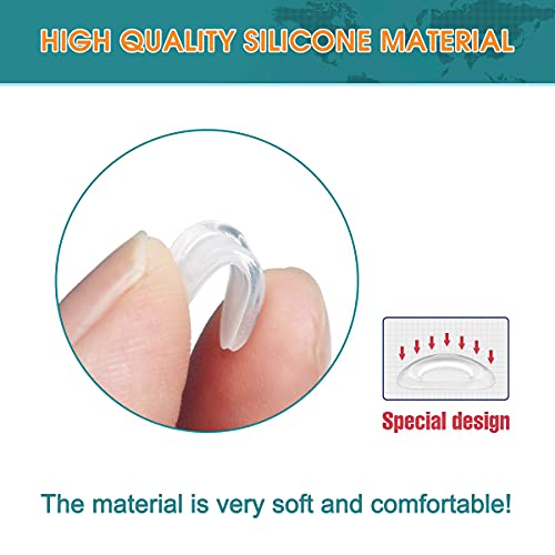 12 Pairs Eyeglass Nose Pads, Transparent Anti-Slip Nosepads, Stick on Anti-Sl...