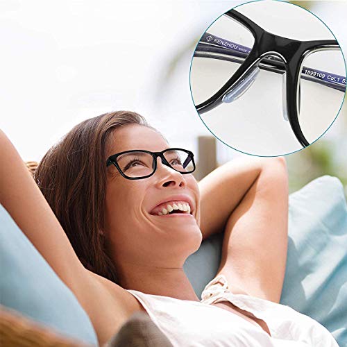 12 Pairs Eyeglass Nose Pads, Transparent Anti-Slip Nosepads, Stick on Anti-Sl...