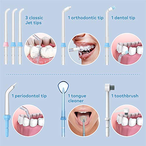 Water Dental Flosser, KUOAS Water Dental Flossers for Teeth with 600ml Capaci...